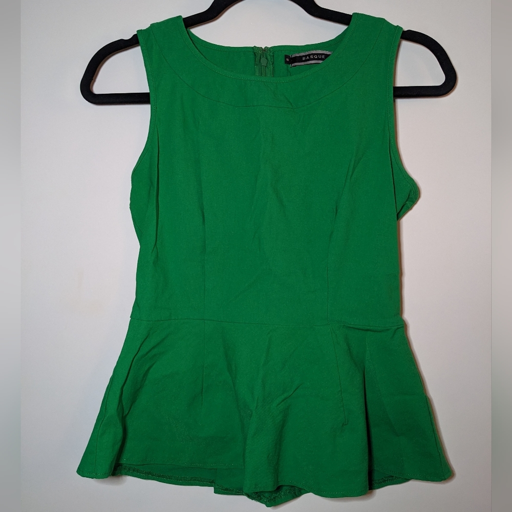 Basque Green tank flare top size US4